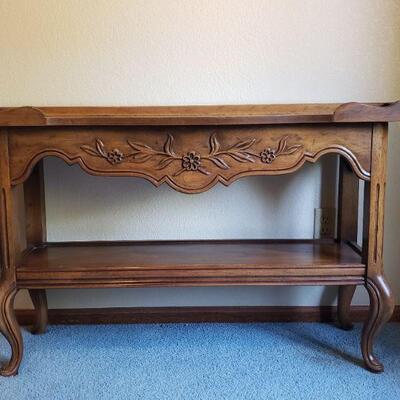 Lot 205: Drexel Console Table (48" Ã— 15" Ã— 29") 
