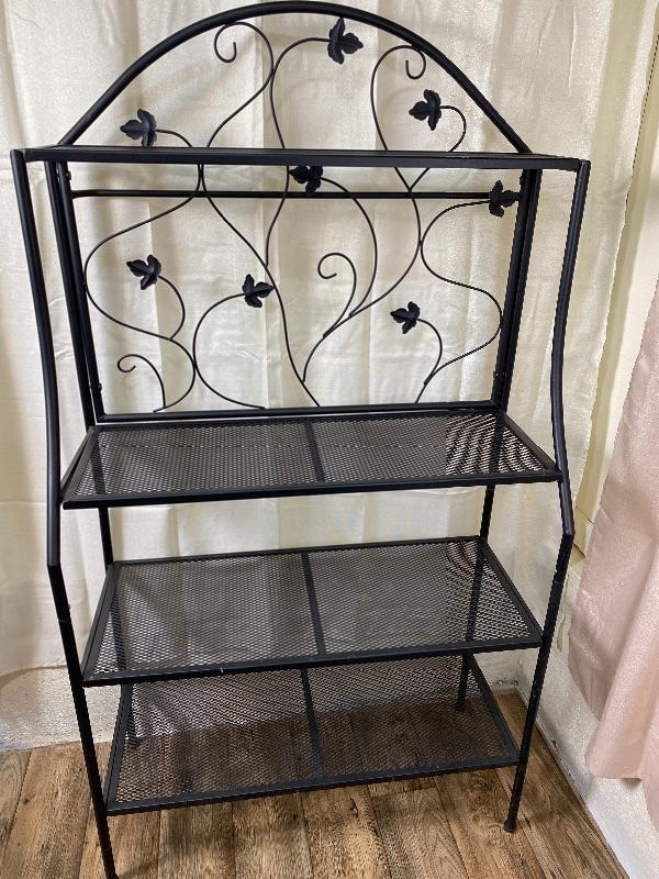 Lot 204 Wrought Iron Bakers Rack