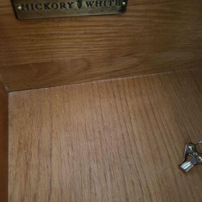 Lot 241: Hickory White Bedside Table