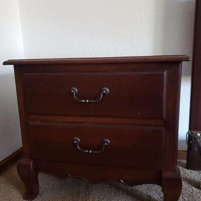 Lot 241: Hickory White Bedside Table