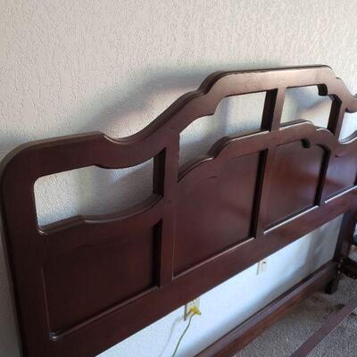 Lot 242: Hickory White Queen Size Headboard and Frame
