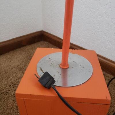 Lot 249: Mid Century Modern Orange Floor Lamp