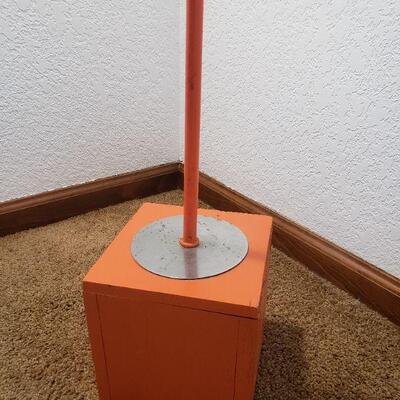 Lot 249: Mid Century Modern Orange Floor Lamp