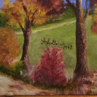 Lot 252: Vintage Painting signed A.L. Gore