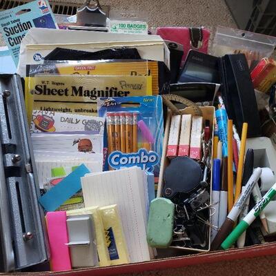 Lot 253: School Office Supplies, Map & White Board