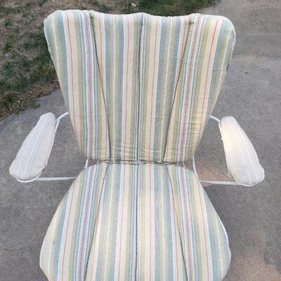 Lot 256: Mid Century Modern Homecrest White Metal Bouncer Swivel Chair #2