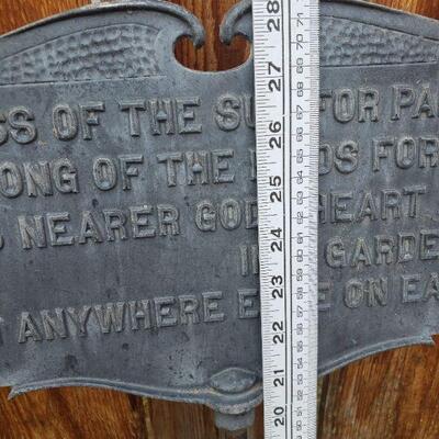 Lot 262: METAL Garden Plaque 