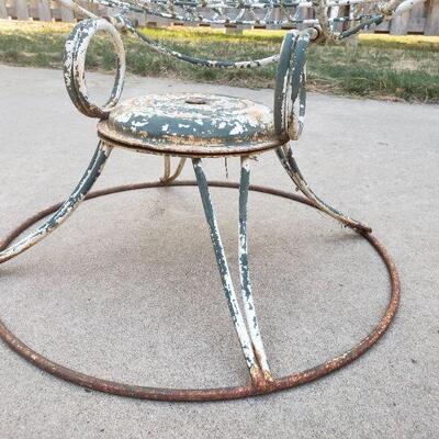 Lot 265: Mid Century Modern Homecrest Green Chippy Metal Bouncer Swivel Chair #2