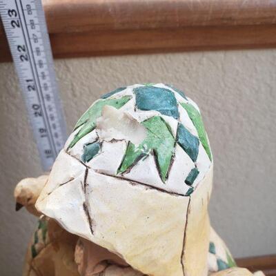 Lot 271: Garden Saint Statue with 3 Birds