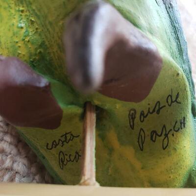 Lot 274: Costa Rican Handpainted Parrot