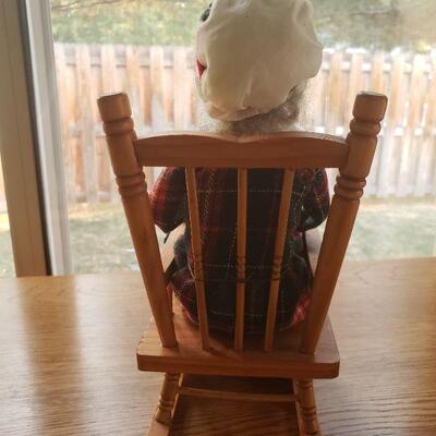 LOT 276: Byers Caroler Grandma in Rocker with Kitty