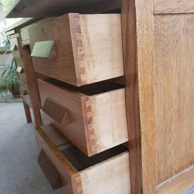 Lot 280: Antique Library Desk 60 Ã— 29.75 Ã—