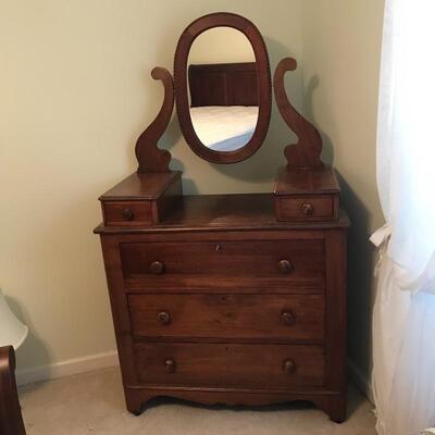 Lot 23 - Antique Dresser with Vanity 