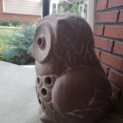 Lot 300: Large Owl Planter or Candleholder 