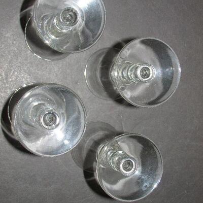 Lot 151- Clear Pressed Glass Wine Glasses