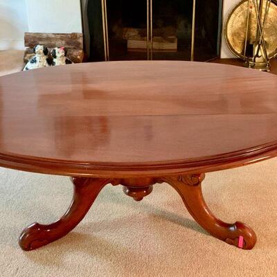 LOT 6 OVAL WOODEN COFFEE TABLE 