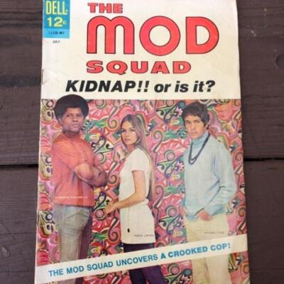 Lot 500: Mod Squad Comic Book: Kidnapped! Or is it? July 1969, Dell Comics