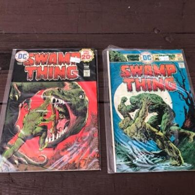 Lot 488: 2 D.C. Comics Books: Swamp Thing, Jan. #20, Oct. #12