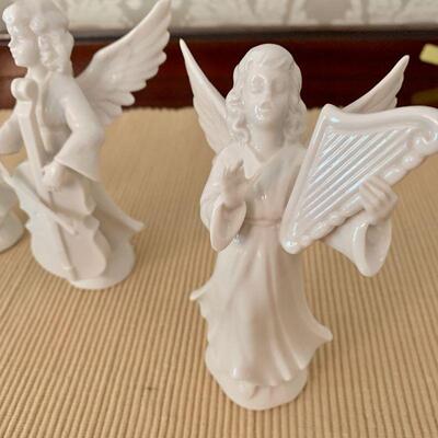 LOT 25 VINTAGE DRESDEN 4 ANGEL FIGURINES