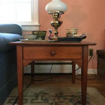 Vintage Yield House pair of matching Oak End Tables