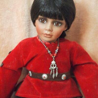Porcelain Indian  doll