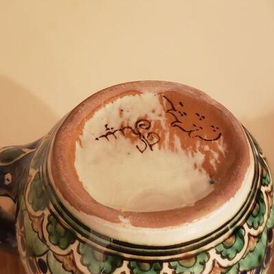 Lot 306: Handpainted Ceramic Platter and Mug