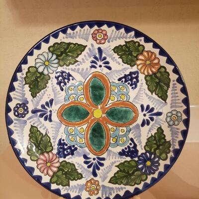 Lot 306: Handpainted Ceramic Platter and Mug