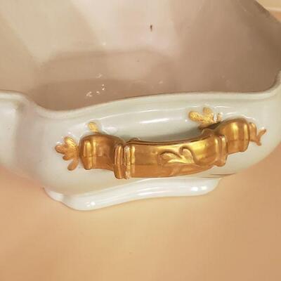 Lot 310: Handpainted Tureen and Italian Espresso Cup