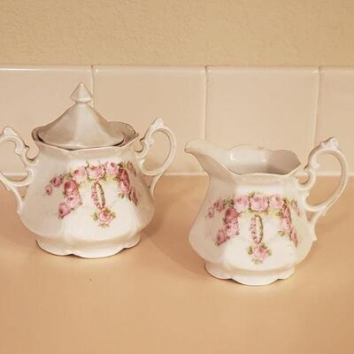 Lot 315: Antique German Sugar and Creamer