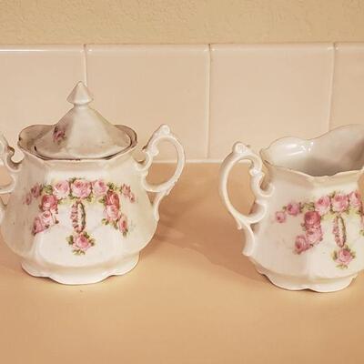 Lot 315: Antique German Sugar and Creamer