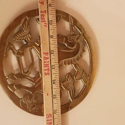 Lot 320: Mid Century Modern Brass Unicorn Trivet