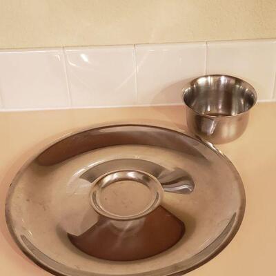 Lot 321: Mid Century Modern Swedish Charcuterie Platter and Bowl