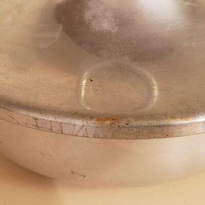 Lot 329: Mid Century Modern ALUMINUM BW Buenilum with Glass Pyrex Serving Dish 
