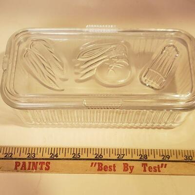 Lot 344: Vintage Federal Glass Refrigerator Dish