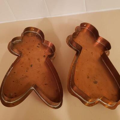 Lot 360: Large Vintage Copper Cookie Cutters