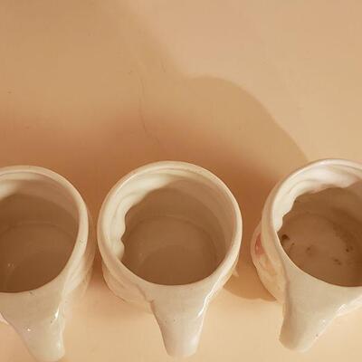 Lot 368: Vintage White Santa Mugs 