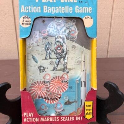 Lot 303: Johnny Apollo, Play-Line Action Bagatelle Game, Marx, Boxed, Pin Ball, 1960â€™s Made in USA