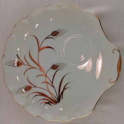 Lefton Gold Wheat Snack Plate