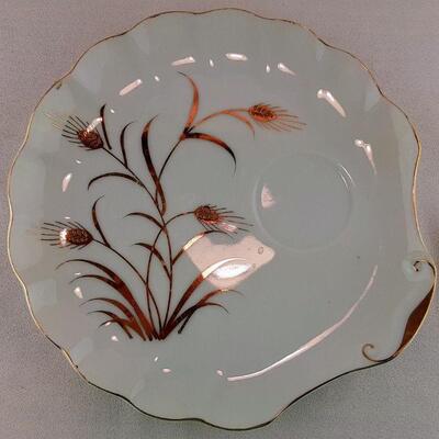 Lefton Gold Wheat Snack Plate