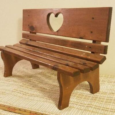 Lot #371: Vintage Doll or Children's Wood Bench