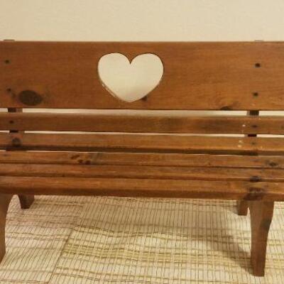 Lot #371: Vintage Doll or Children's Wood Bench