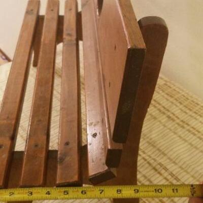 Lot #371: Vintage Doll or Children's Wood Bench