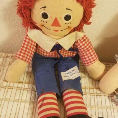 Lot #374: Vintage Rickenbocker Toy Company Raggedy Ann & Andy Pair