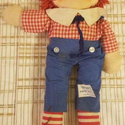 Lot #374: Vintage Rickenbocker Toy Company Raggedy Ann & Andy Pair