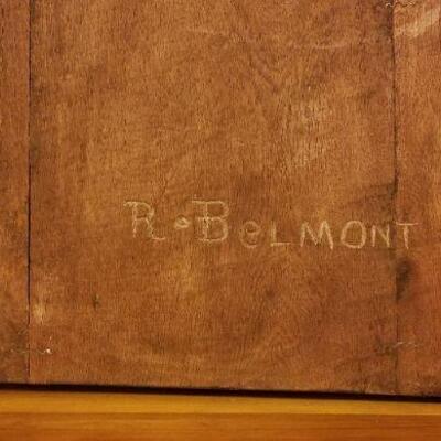 Lot #377: Vintage R. Belmont Wood Large Wall Sculpture Scene