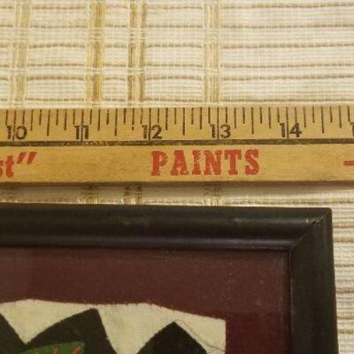Lot #378: Vintage HandCrafted Bird Embroidered Art Scene FRAMED