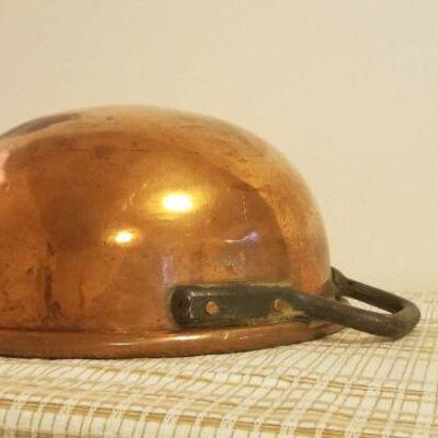 Lot #383: Huge HEAVY Vintage Copper Bowl w/ Handles