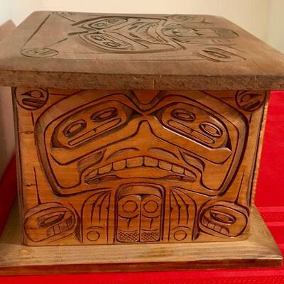 Northwest Coast Hand Carved Bentwood Box