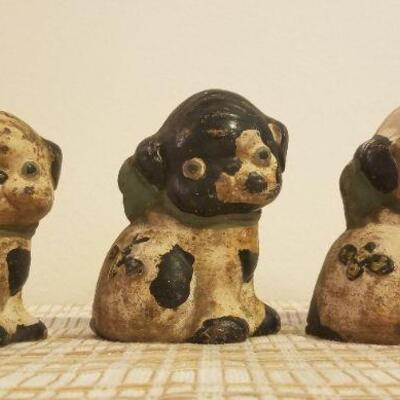 Lot #387: Antique / Vintage Small Dog Puppy Door Stop Cast Iron Farmhouse Deco
