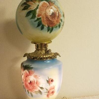Lot #390: Antique Hurricane Lamp 